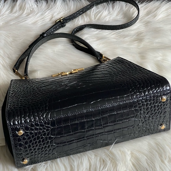 153271 - Tory Burch Eleanor Croc Embossed Satchel - Picture 6 of 13